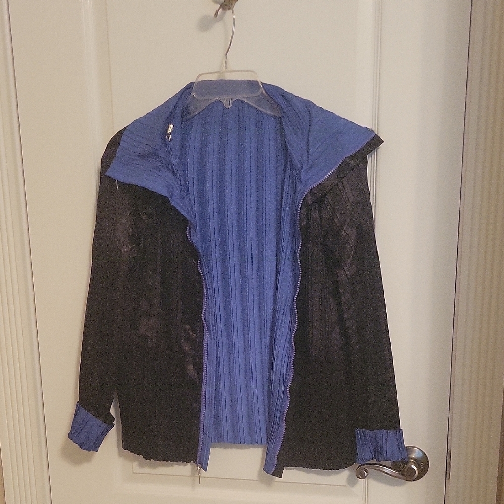 Women's Black and Blue Reversible Jacket